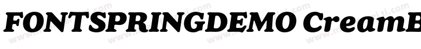 FONTSPRINGDEMO CreamBlackItalic字体转换